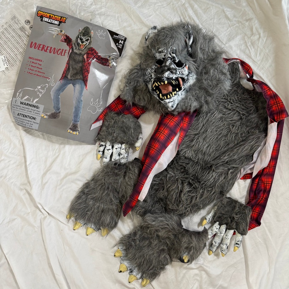 Werewolf Halloween Costume Boy's Size M Spooktacular Creations